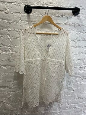 Tory Burch White Eyelet Cover Up